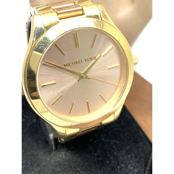 Michael Kors Women's Watch MK3493 Runway Quartz Two Tone Stainless Steel 42mm - Picture 12 of 13